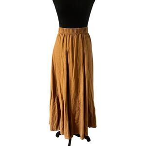 Universal Thread Women’s Cottagecore Linen Blend Maxi Skirt Tan Size XL